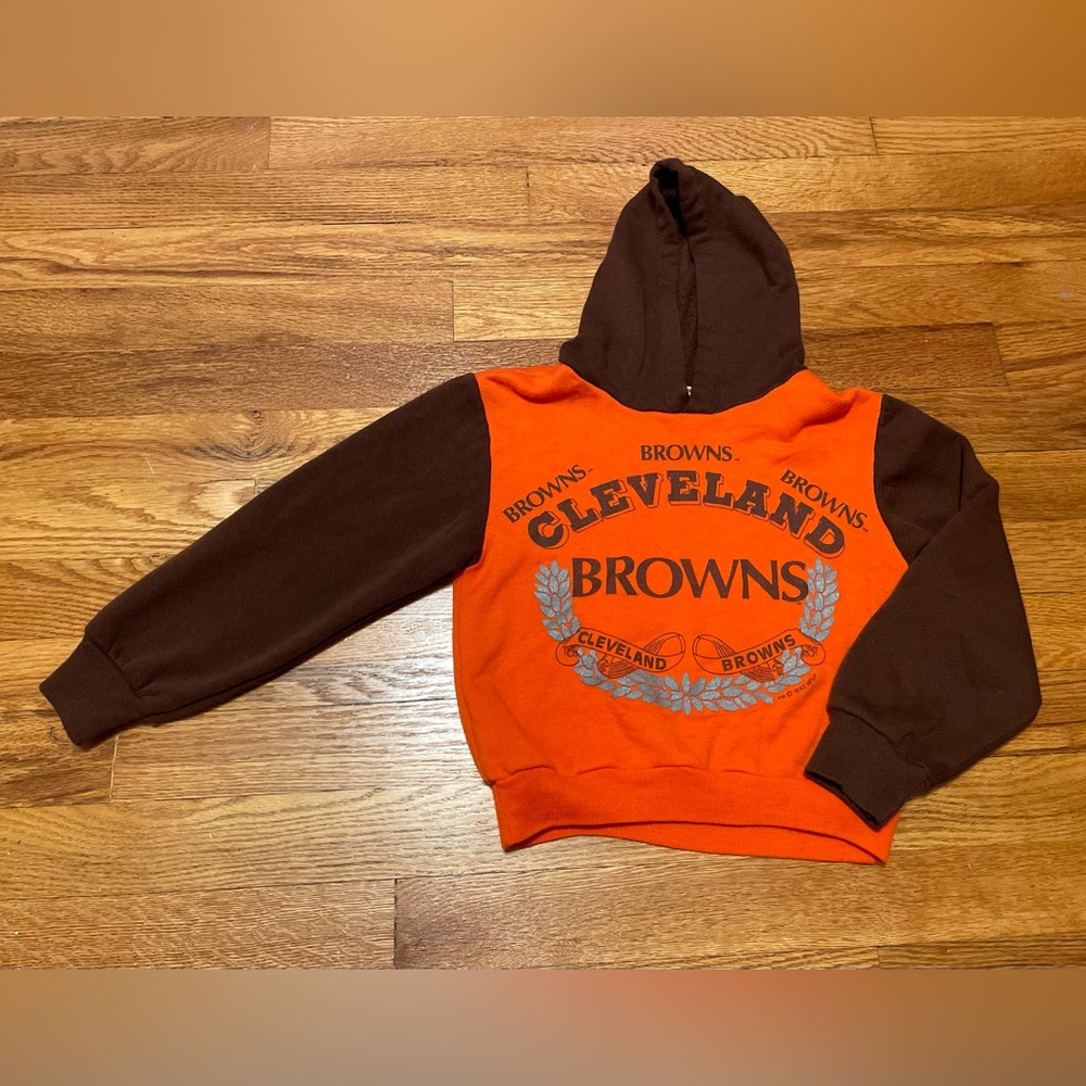 1992 90s Cleveland Browns hoodie sweatshirt nfl football youth kids size 6